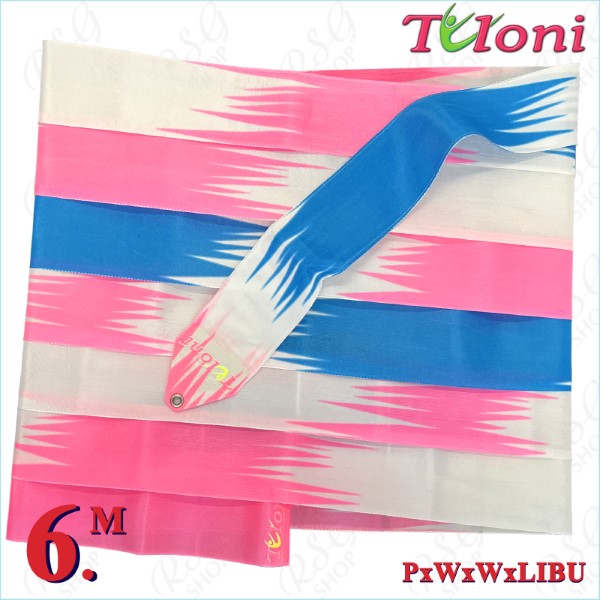 Band Tuloni 6m mod. Zig-Zag col. Pink-White-White-Lt.Blue T1313.ZG6 Band Tuloni 6m mod. Zig-Zag col. Pink-White-White-Lt.Blue T1313.ZG6