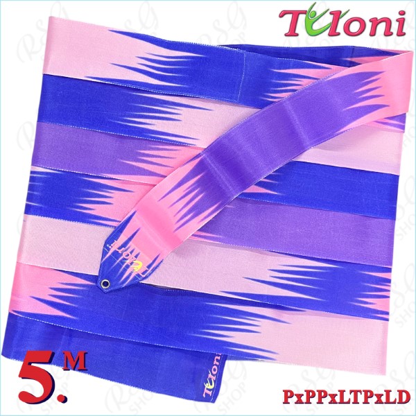 Лента Tuloni 5m mod. Zig-Zag col. Pink-Purple-Lt.Pink-Lavander T1317.ZG5