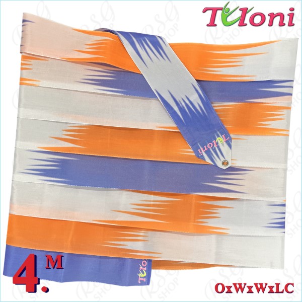 Лента Tuloni 4m mod. Zig-Zag col. Orange-White-White-Lilac T1410.ZG4