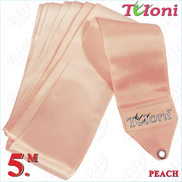 Ribbon Tuloni 5m mod. One-Color col. Peach T1431.ON5-PCH