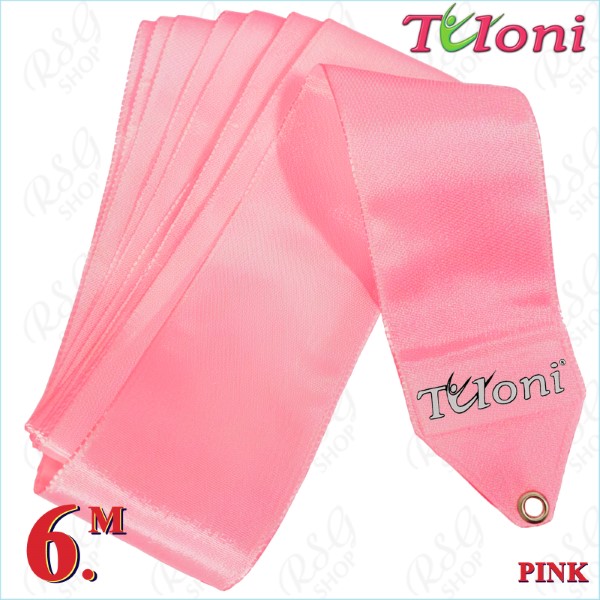 Ribbon Tuloni 6m mod. One-Color col. Pink T1431.ON6-P