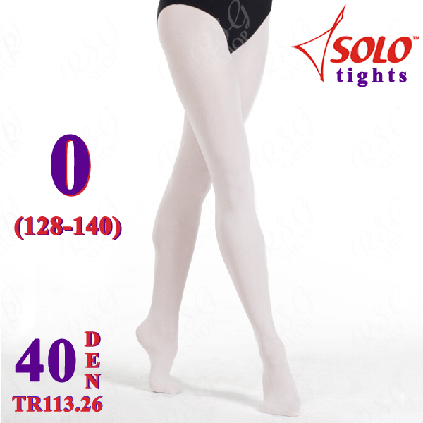 Ballettstrumpfhose Solo TR113 col. White 40 DEN 0 (128-140) TR113.26-0