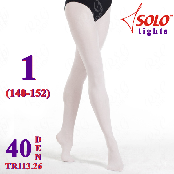 Ballettstrumpfhose Solo TR113 col. White 40 DEN 1 (140-152) TR113.26-1