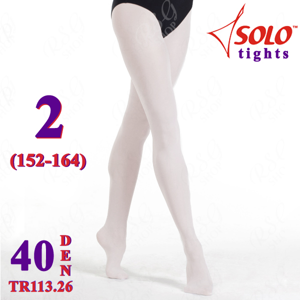 Ballettstrumpfhose Solo TR113 col. White 40 DEN 2 (152-164) TR113.26-2