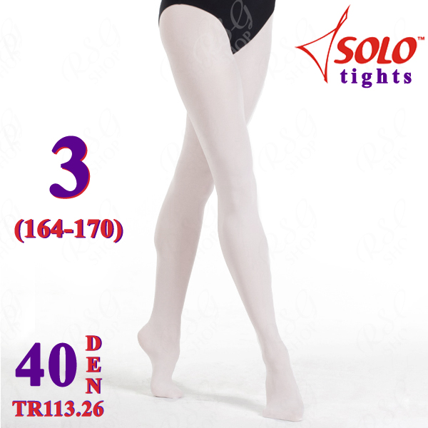 Ballettstrumpfhose Solo TR113 col. White 40 DEN 3 (164-170) TR113.26-3