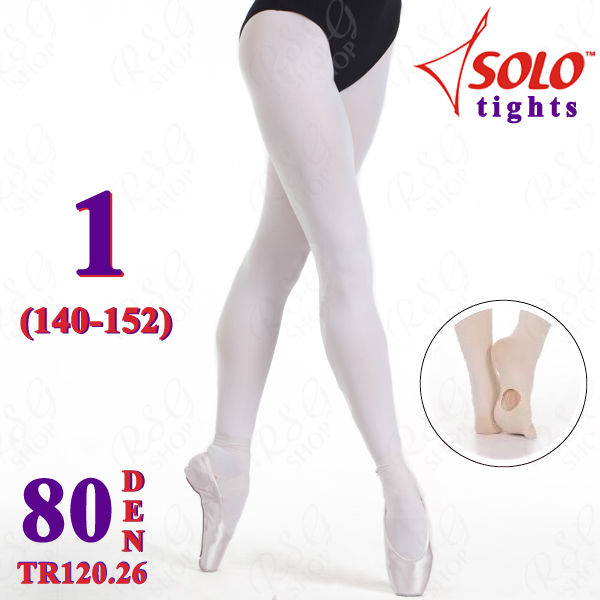 Ballet Tights Solo TR120 col. White 80 DEN 1 (140-152) TR120.26-1