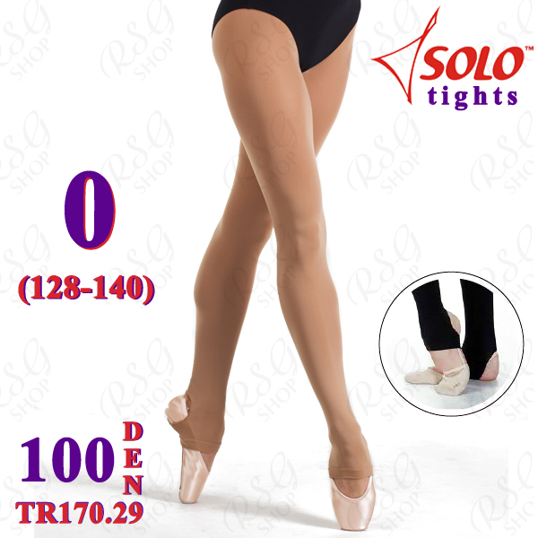 Dance Tights Solo TR170 col. Suntan 100 DEN 0 (128-140) TR170.29-0