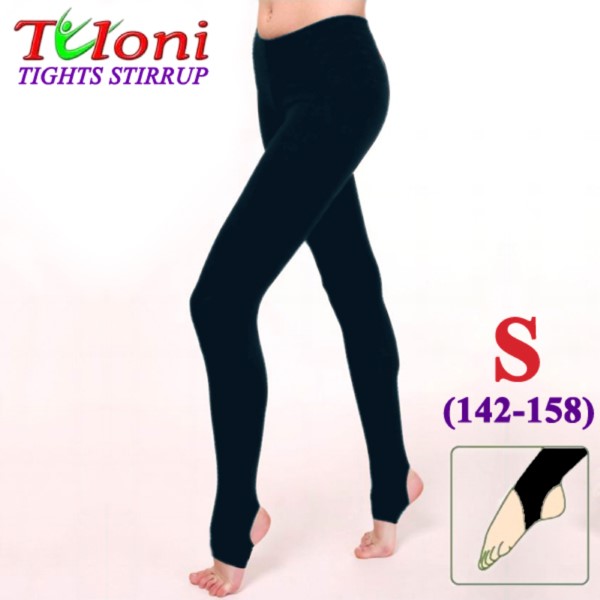 Трико без стопы Tuloni 100 DEN col. Black s. S (142-158) T0957-S