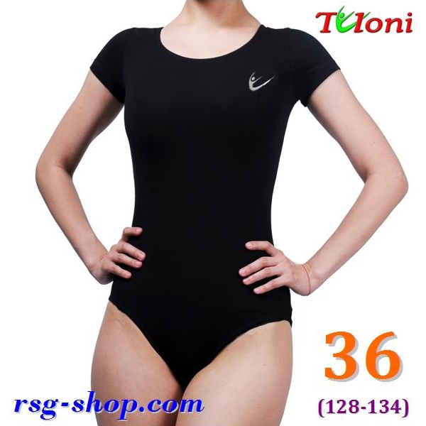 Short Sleeve Leotard BK-01L s. 36 (128-134) Black BK01LC-B36