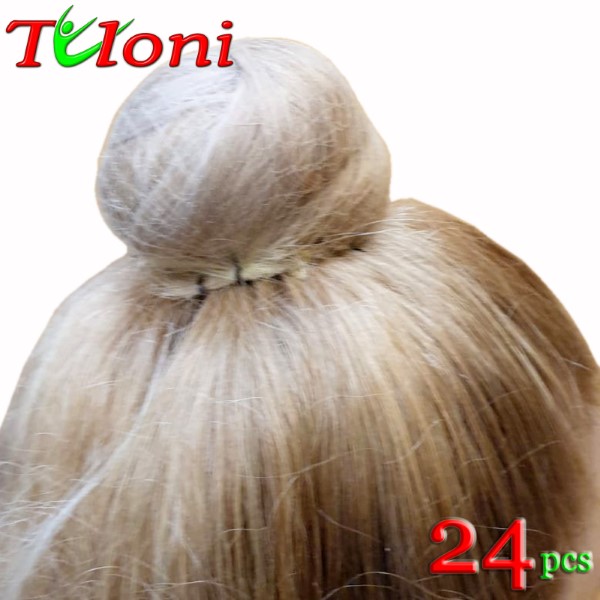 24 x Unsichtbare Haarnetze Tuloni col. Blonde Art. T0978