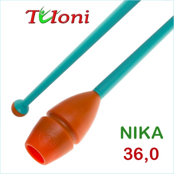 Einsteckbare Keulen 36cm mod. Nika bi-col. Orange x Turquoise Art. T1007